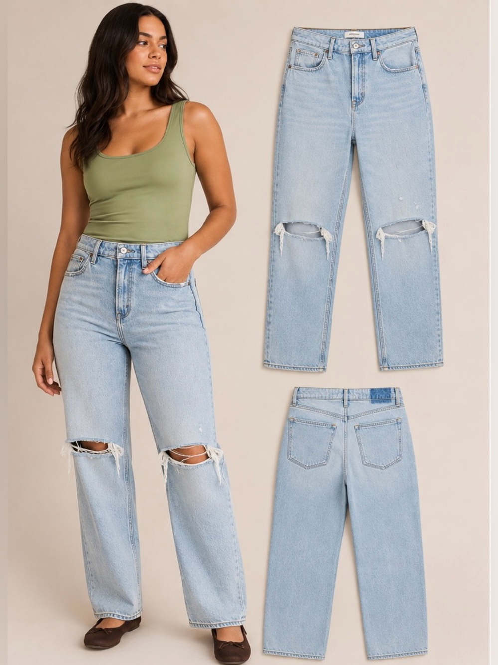 Abercrombie Curve Love 90s Straight Ultra High Rise Jeans 28 Short